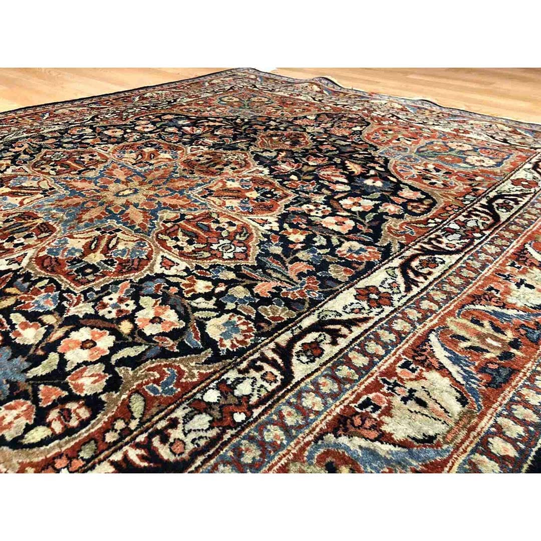 Quality Qazvin - 1900s Antique Persian Rug - Floral Carpet - 4'6" x 6' ft