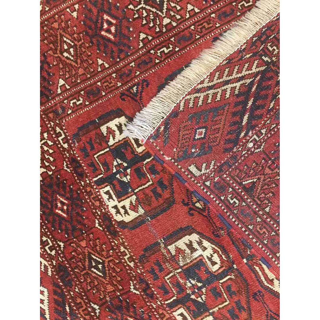 Tremendous Turkmen - 1910s Tekke Gul Bokhara Rug - Tribal Carpet - 3'8" x 4'6" ft