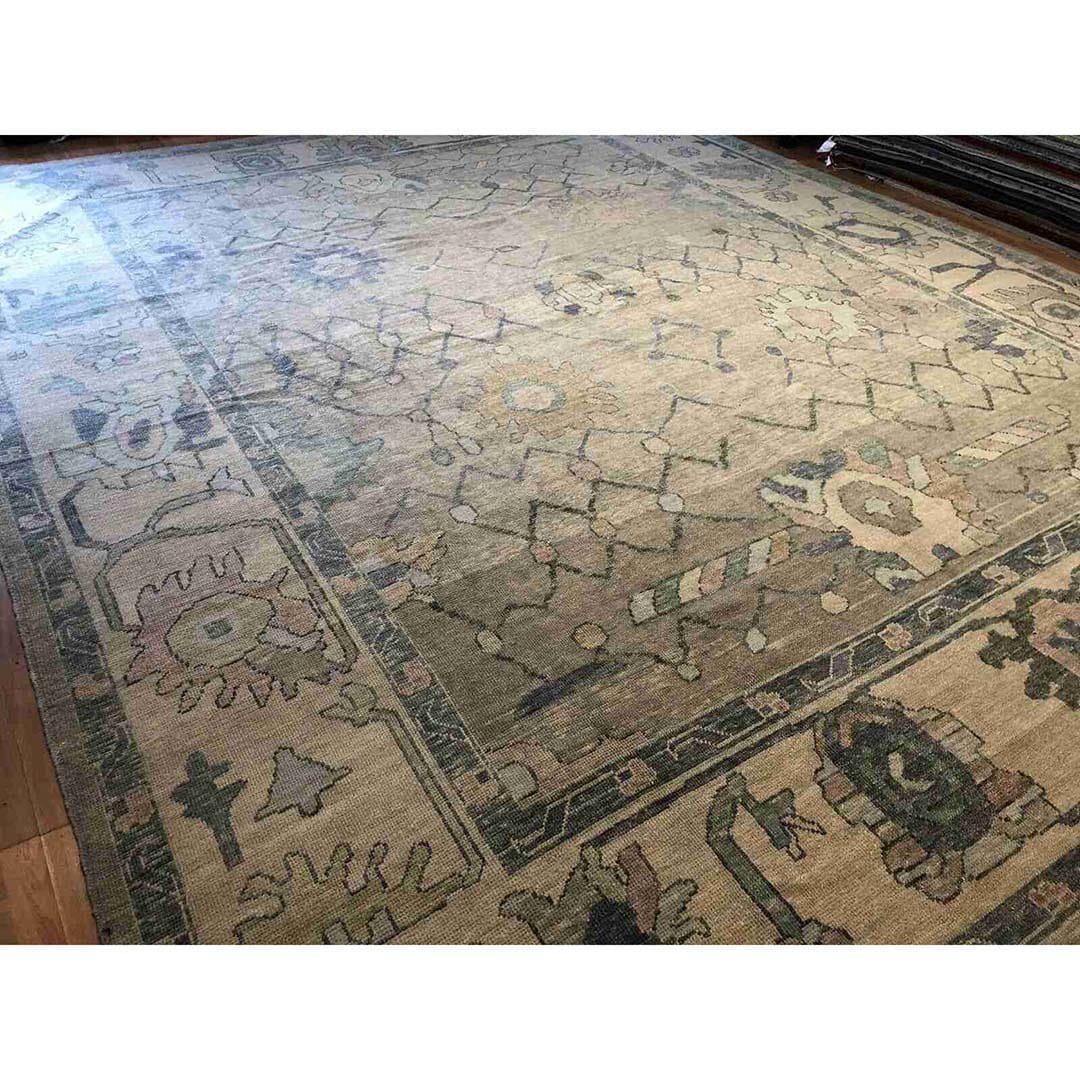 Oustanding Oushak - Vintage Turkish Rug - Oriental Tribal Carpet - 12'2" x 15' ft