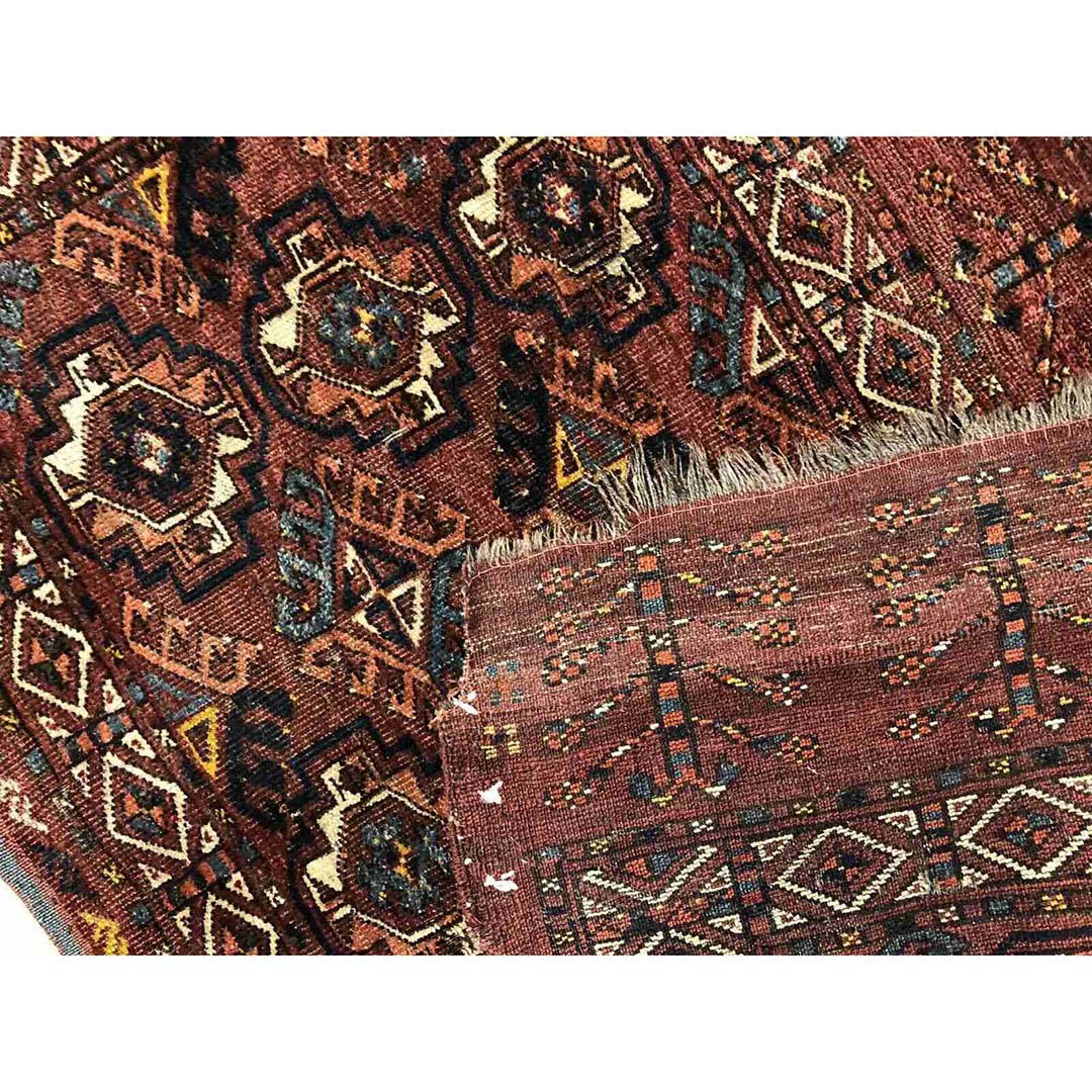 Tremendous Turkmen - 1930s Tekke Gul Bokhara Rug - Tribal Carpet - 3'2" x 4'6" ft