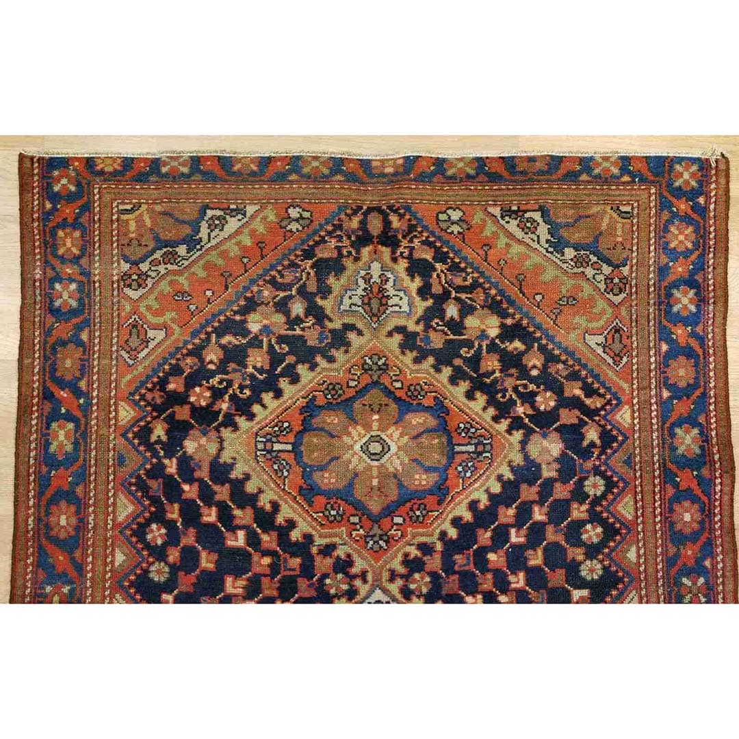perfect persian 1900s - antique kurdish rug tribal carpet-4'1" x 6'2" ft