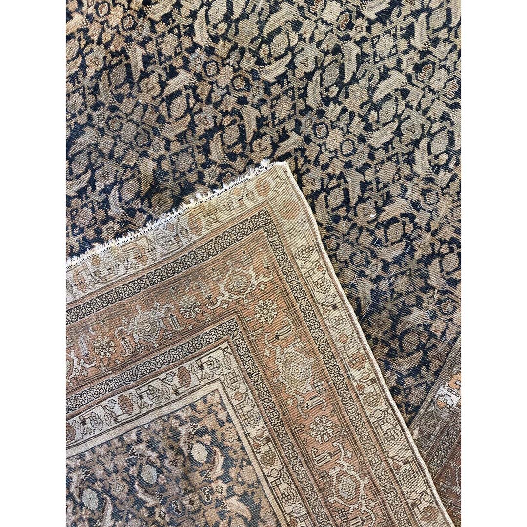 Tremendous Tabriz - 1890s Antique Persian Rug - Tribal Carpet - 7'3" x 11'5" ft