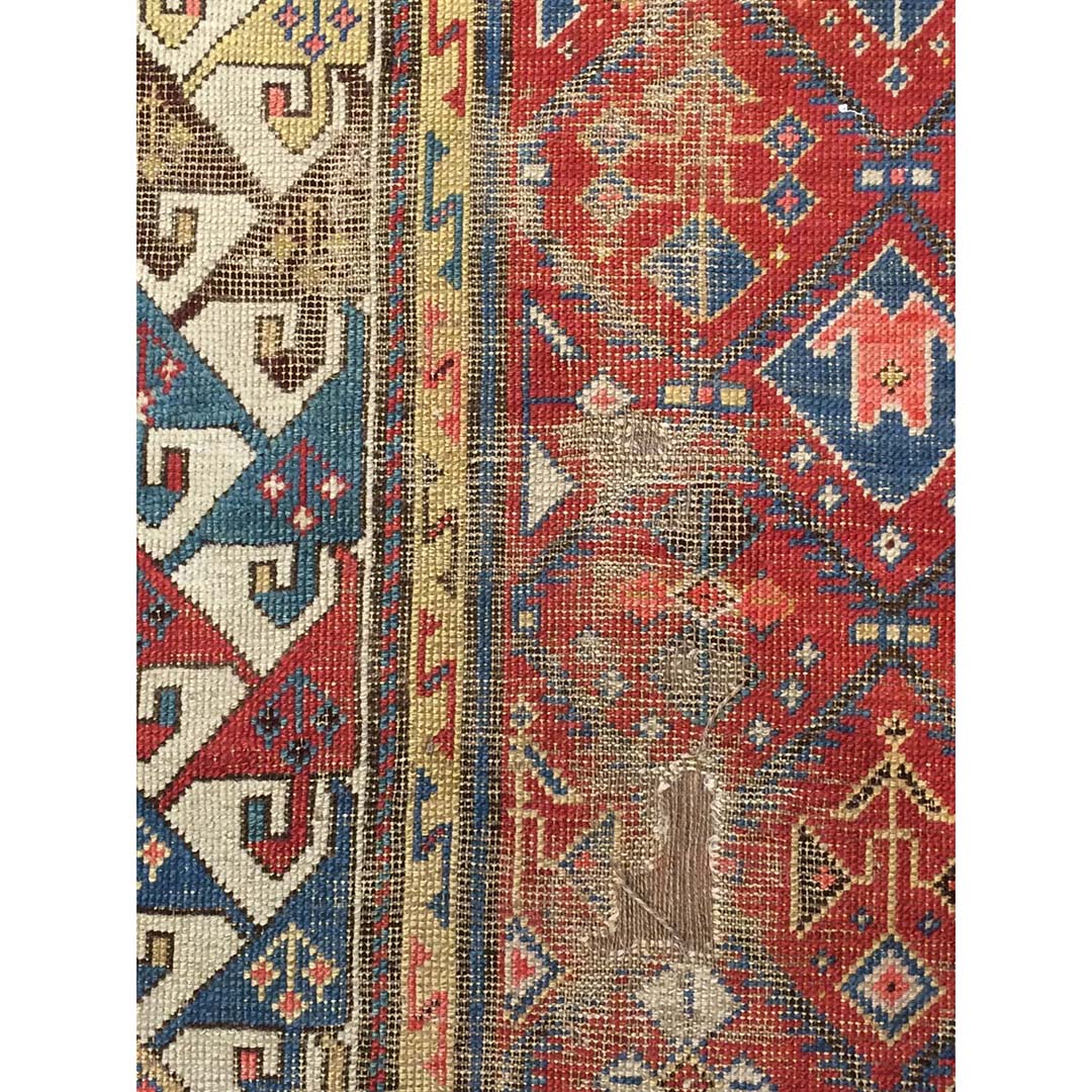 Special Shirvan - 1890s Antique Caucasian Rug - Oriental Tribal Runner - 3'4" x 7'6" ft