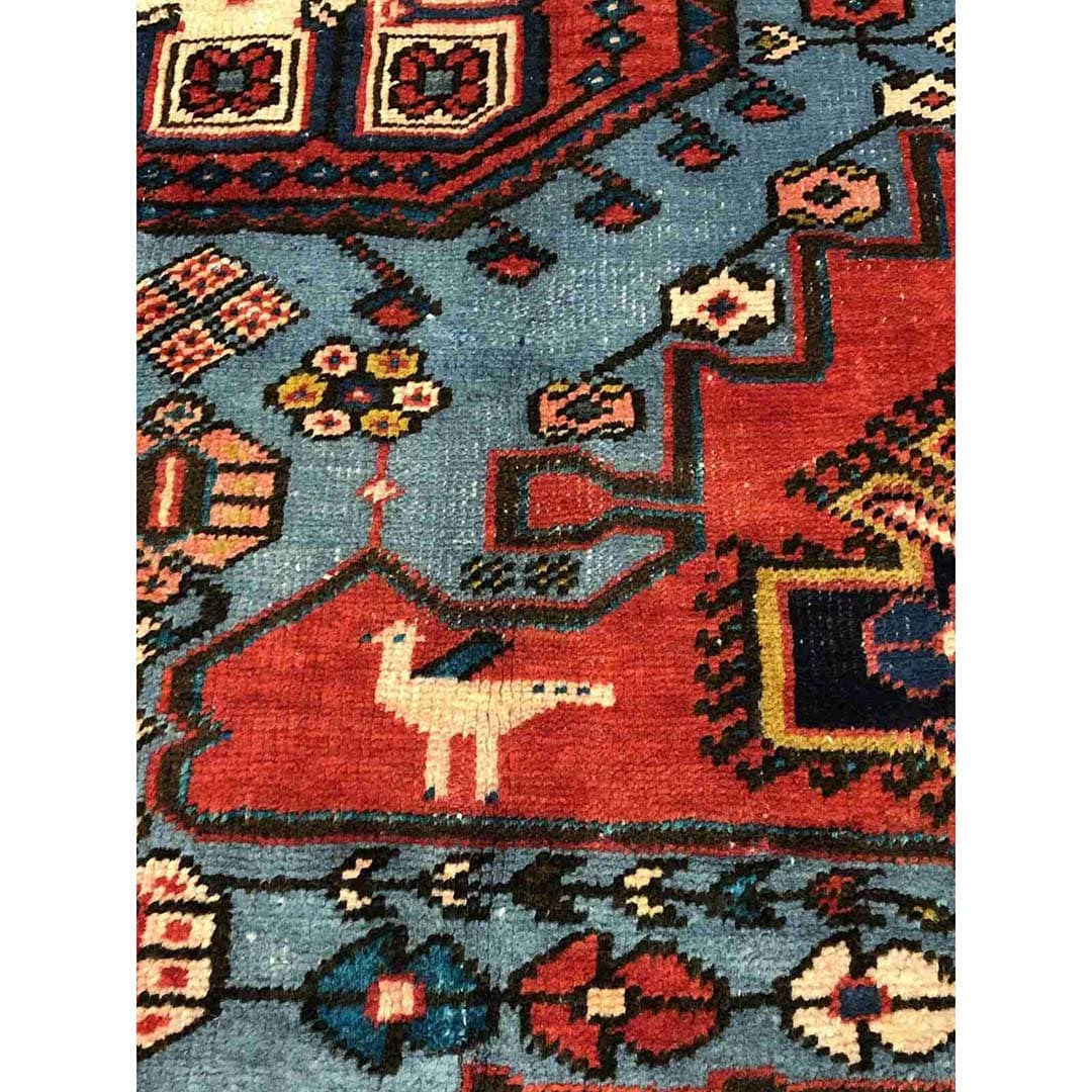 Voluptuous Viss - 1940s Vintage Persian Rug - Tribal Carpet - 4'3" x 6'6" ft
