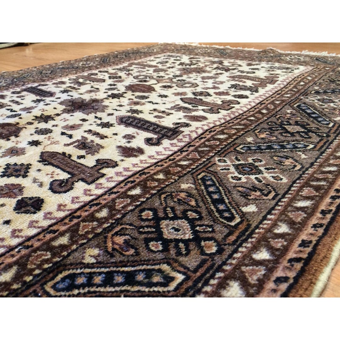 Amazing Ardebil - 1960s Vintage Persian Rug - Tribal Carpet - 3' x 4'5" ft