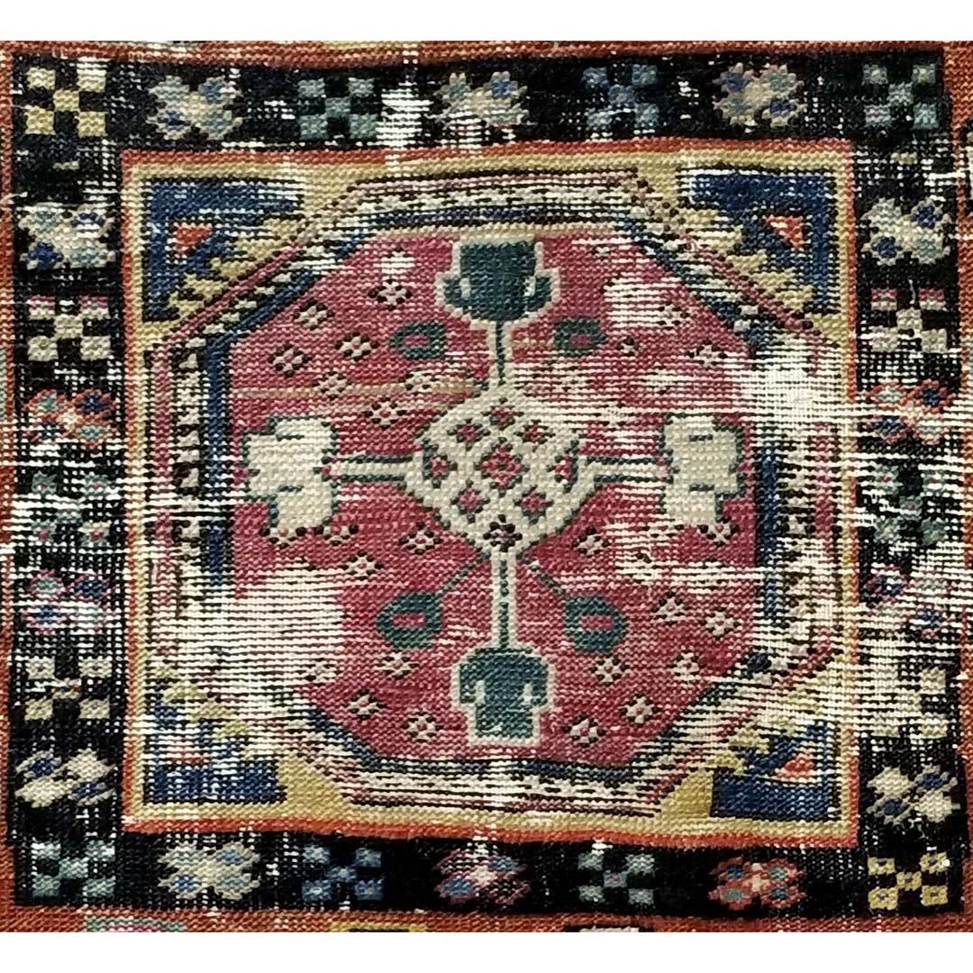 Beautiful Bag Face - 1900s Antique Shirvan Rug - Caucasian Carpet - 2' x 4' ft