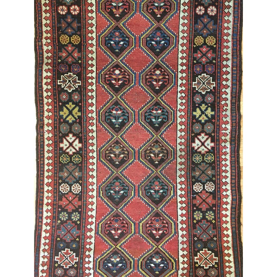 Tremendous Tribal - 1910s Antique Kelardasht Rug - Persian Kurdish Carpet - 3'4" x 6'5" ft.