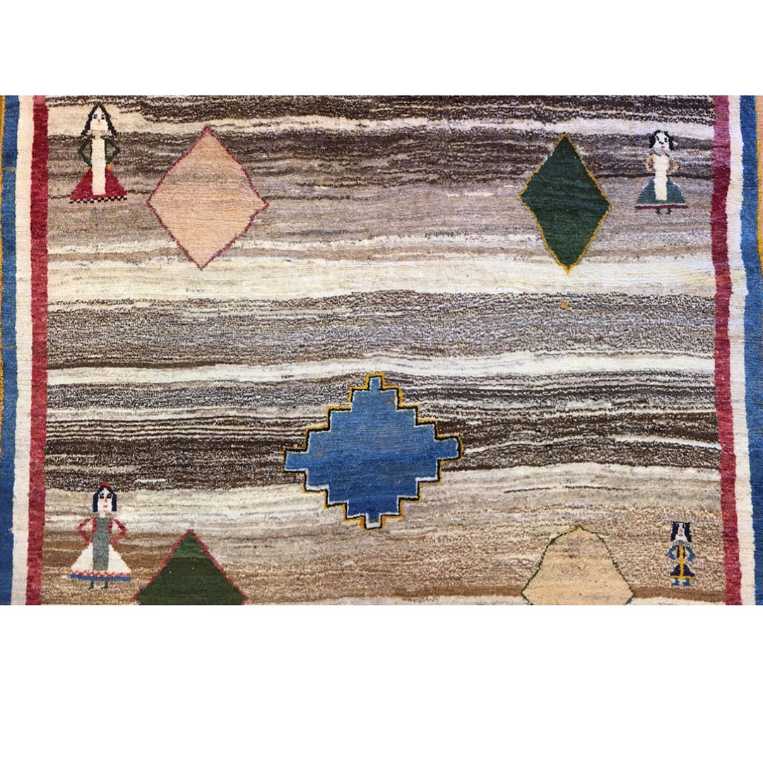 Gorgeous Gabbeh - 1950s Antique Persian Rug - Tribal Carpet - 7'8" x 8' ft