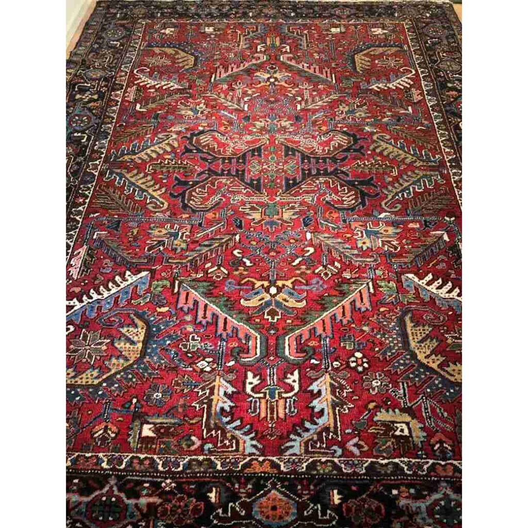 Handsome Heriz - 1930s Antique Persian Rug - Tribal Carpet - 7'10" x 10'5" ft