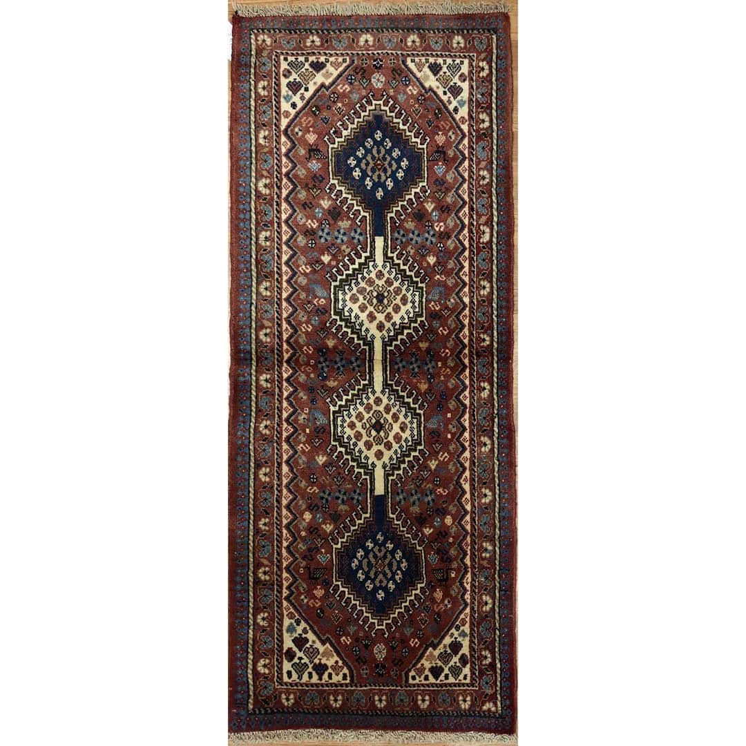 Sensational Shiraz - 1940s Antique Persian Rug - Tribal Carpet - 2' x 5' ft