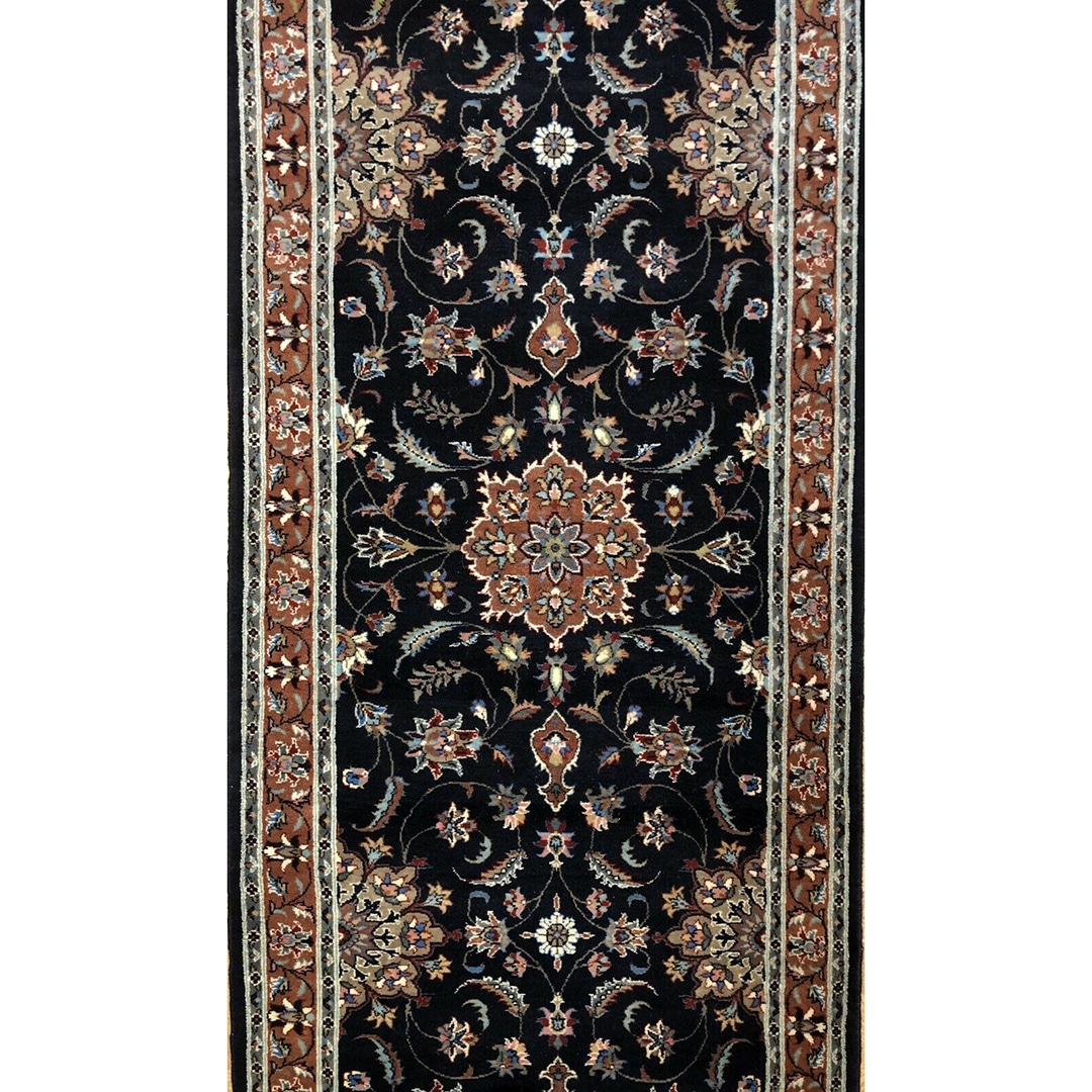 Fantastic Floral - Oriental Design - Pakistani Runner Carpet - 2'7" x 10'4" ft
