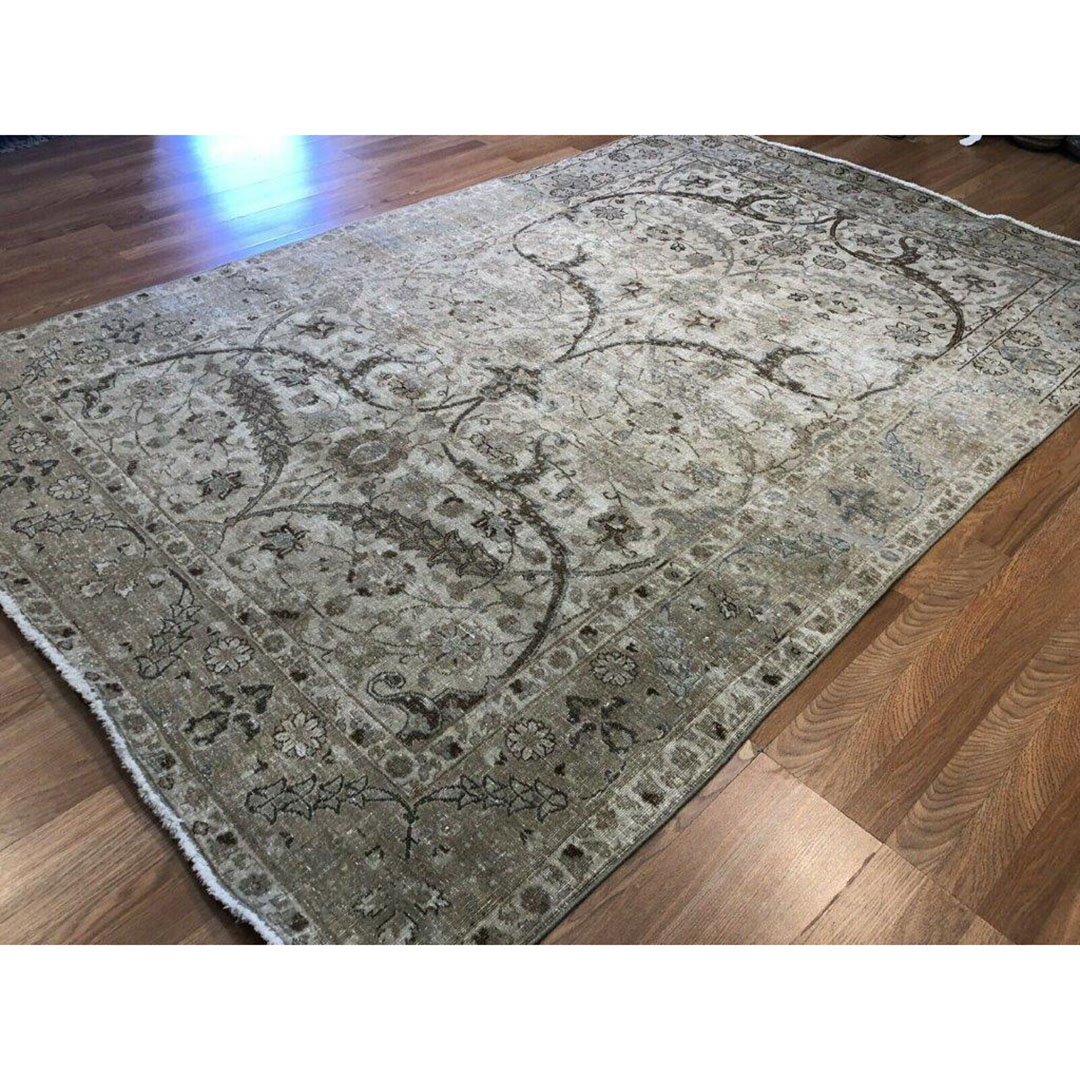 Quality Qum - 1930s Antique Persian Rug - Silk Carpet - 3'5" x 5' ft