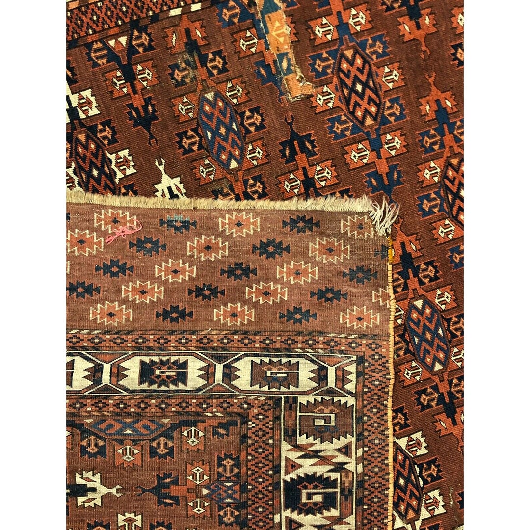 Tremendous Turkmen – 1880s Antique Yamout Rug – Tribal Carpet – 5’7″ x 9′ ft