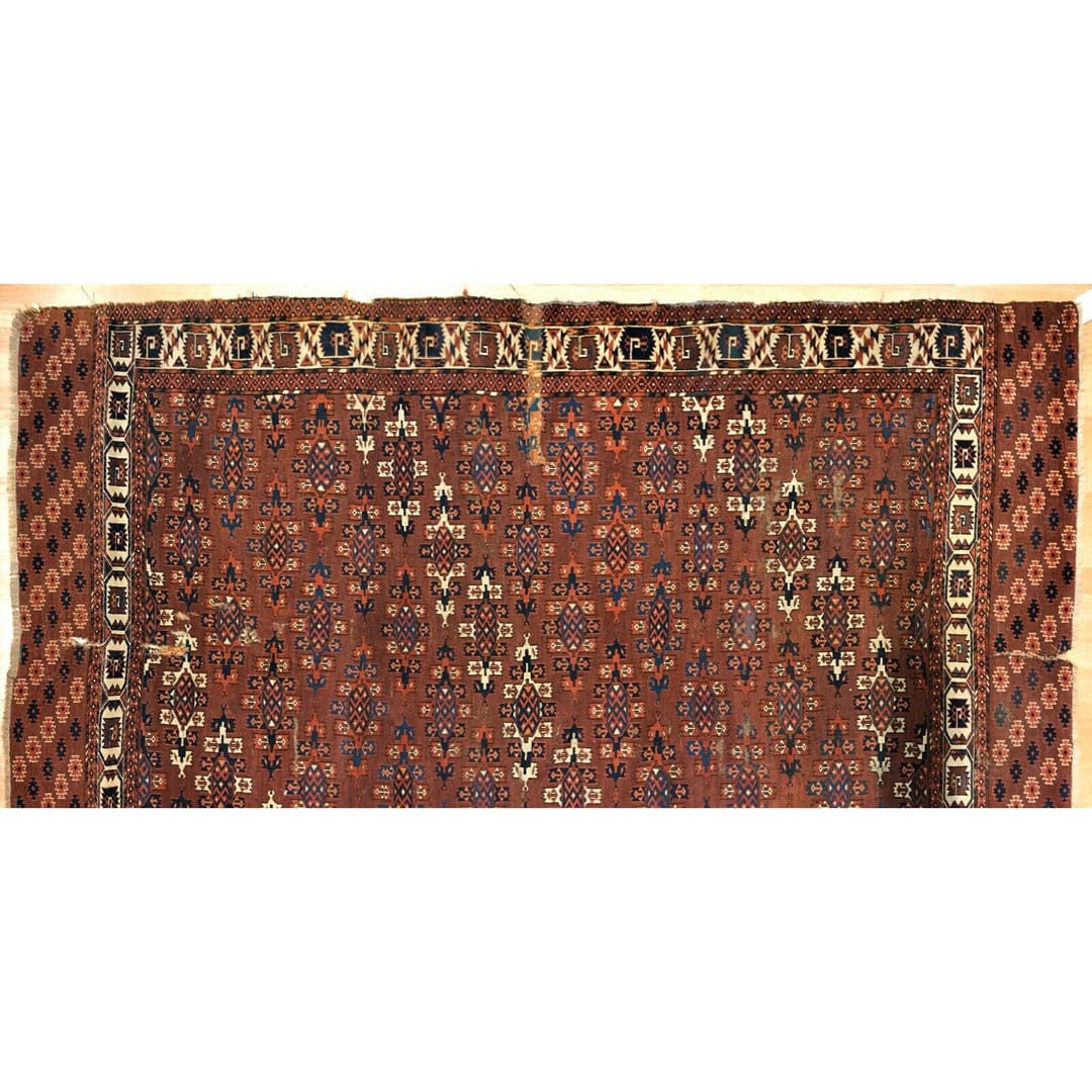 Tremendous Turkmen – 1880s Antique Yamout Rug – Tribal Carpet – 5’7″ x 9′ ft