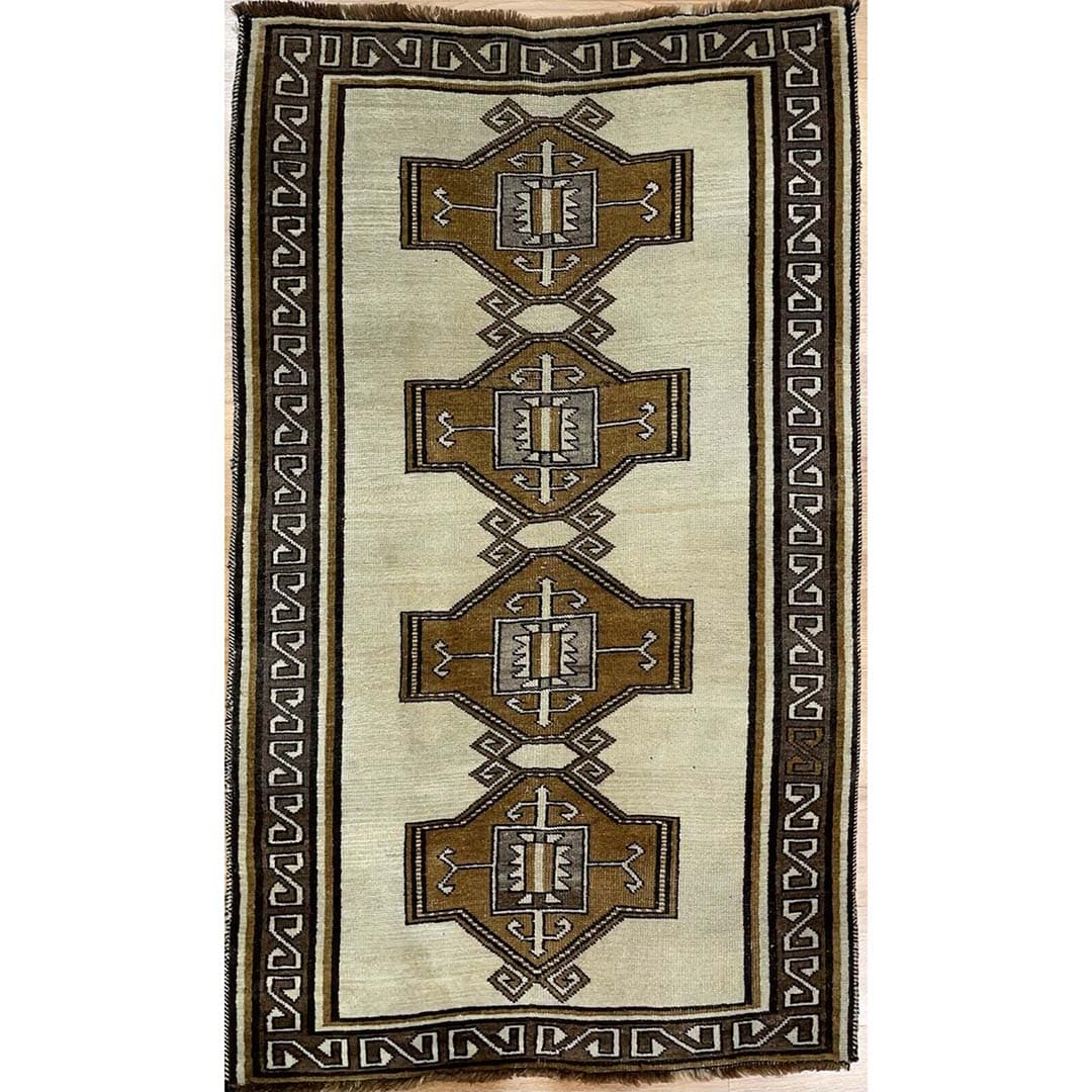 Fantastic Ferdous - 1930s Antique Camel Hair Rug - Persian Carpet - 3'5" x 5'7" ft.