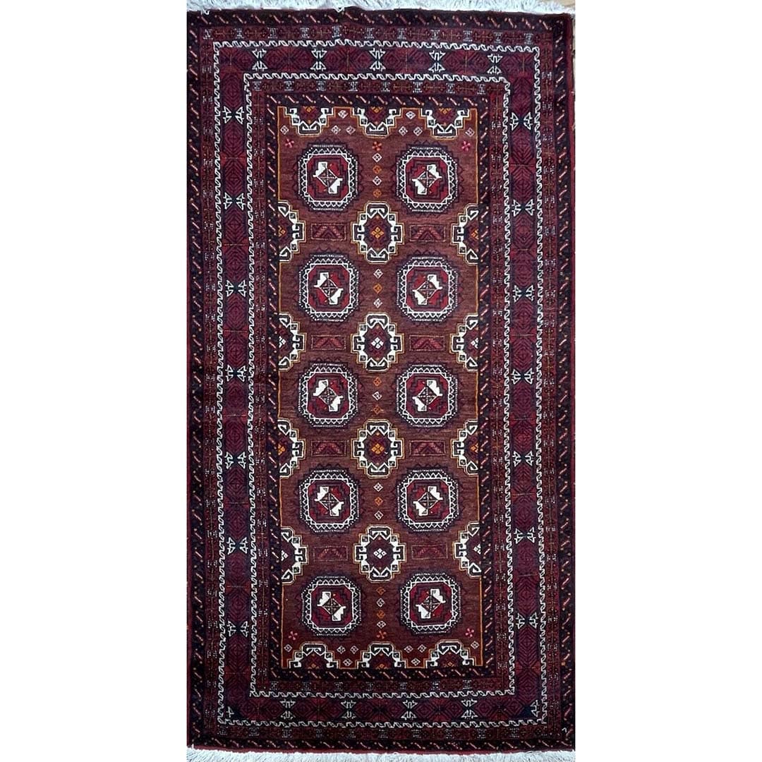 Terrific Tribal - 1960s Afghan Balouch Rug - Oriental Carpet - 3'4'' x 6'3'' ft.
