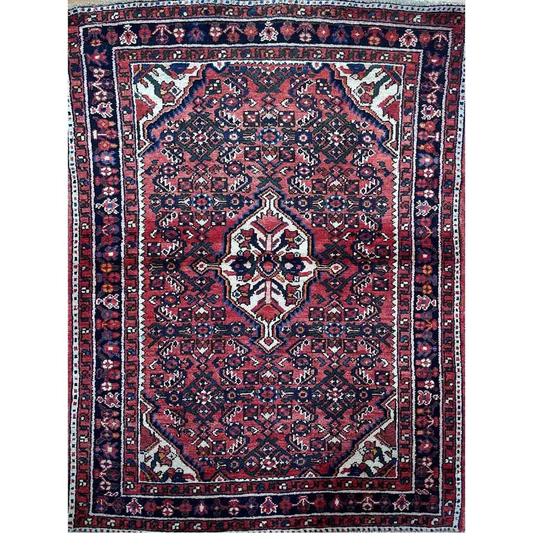 Terrific Tribal 1930s Antique Oriental Rug Nomadic Carpet