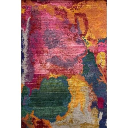 Marvelous Modern Vibrant Silk Abstract Rug Rug Star Carpet