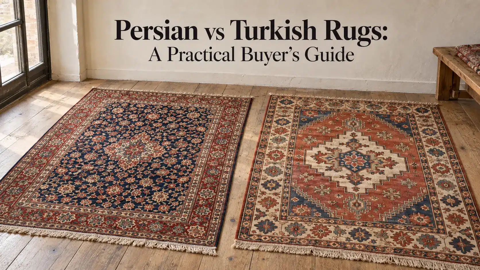 Persian and Turkish Rugs in Soft Light