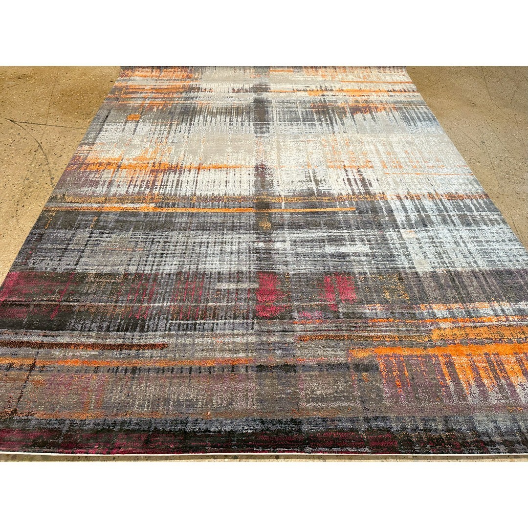 Angled catalog view of Abstract Abrash Brooklyn Collection rug