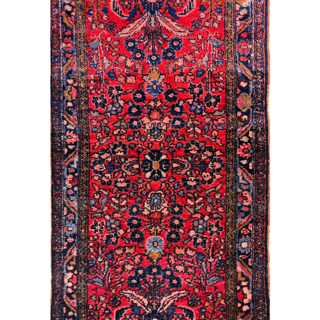 Close front view of Luminous Lilihan Sarouk runner