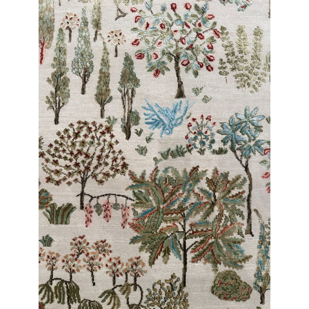 Closer original catalog view of Botanically Blended wool and silk rug