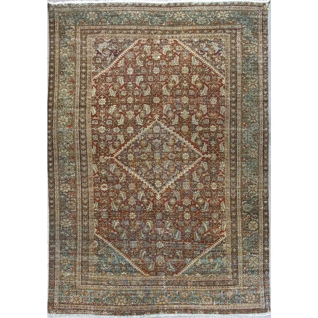 Majestic Mahal – 1890s Antique Persian Sultanabad Rug – 8'1" x 11'5" ft.